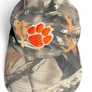 Clemson Tigers RealTree Camo Hat | Embroidered Orange Paw Logo | Lost Camo Brim
